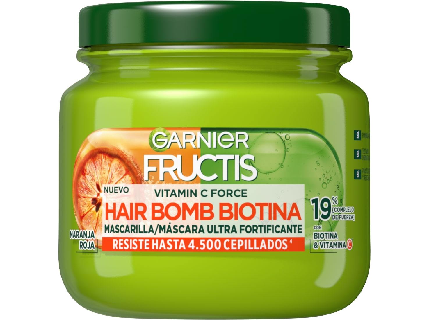 MÁSCARA FRUCTIS BOMB BIOTINA FORTIFICANTE 320ML