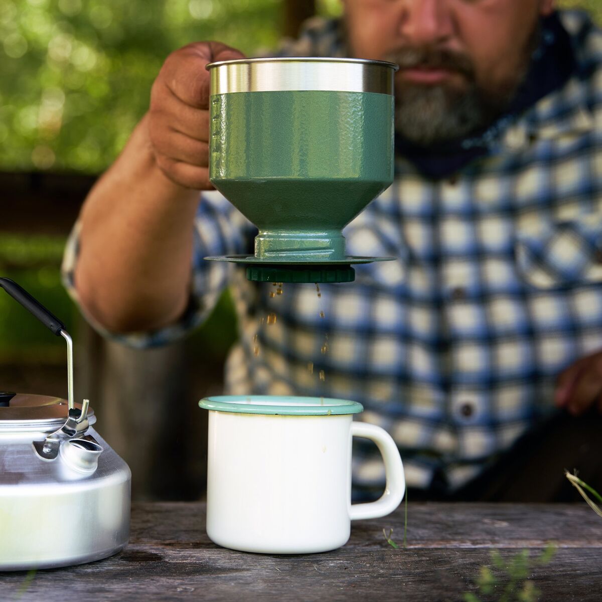 Perfect-Brew Pour Over kaffetrakter, 0,6 liter, Hammertone green