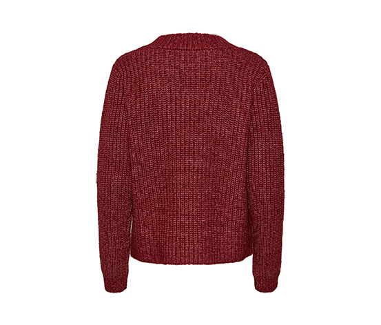 Grobstrick-Cardigan, rot