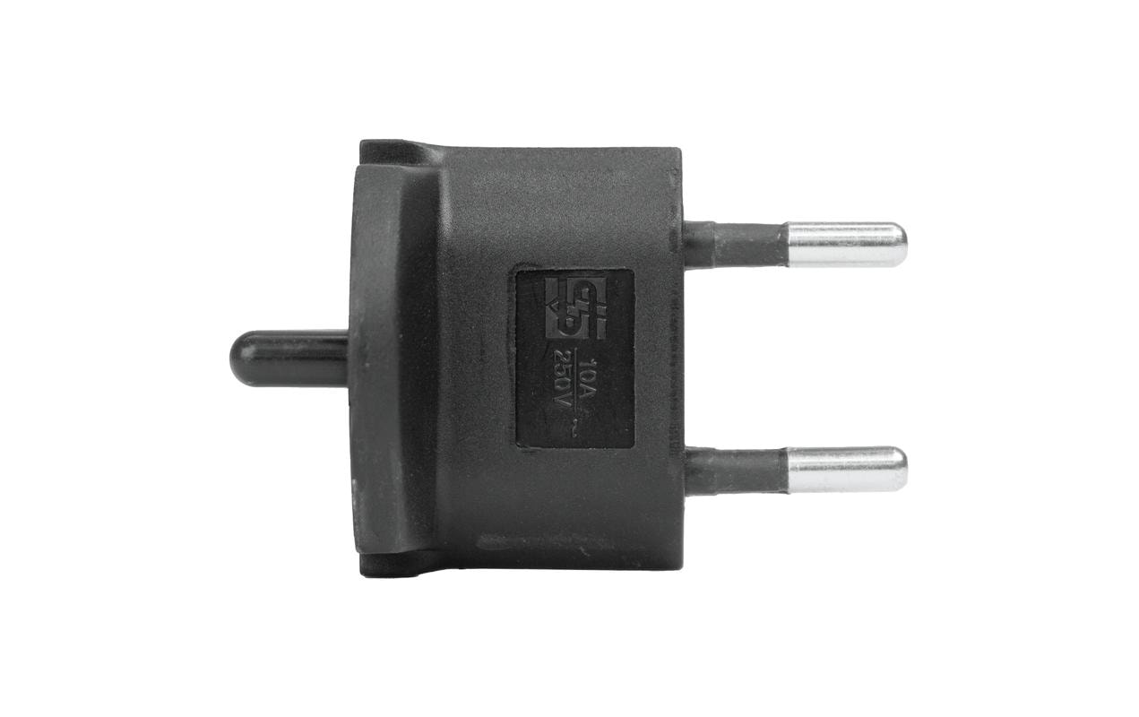 Fixadapter 2-Pol Deutschland CEE7 auf Schweiz T11 SchwarzFIX Adapter Deutschland CEE7/17 - Schweiz T11, 2-polig