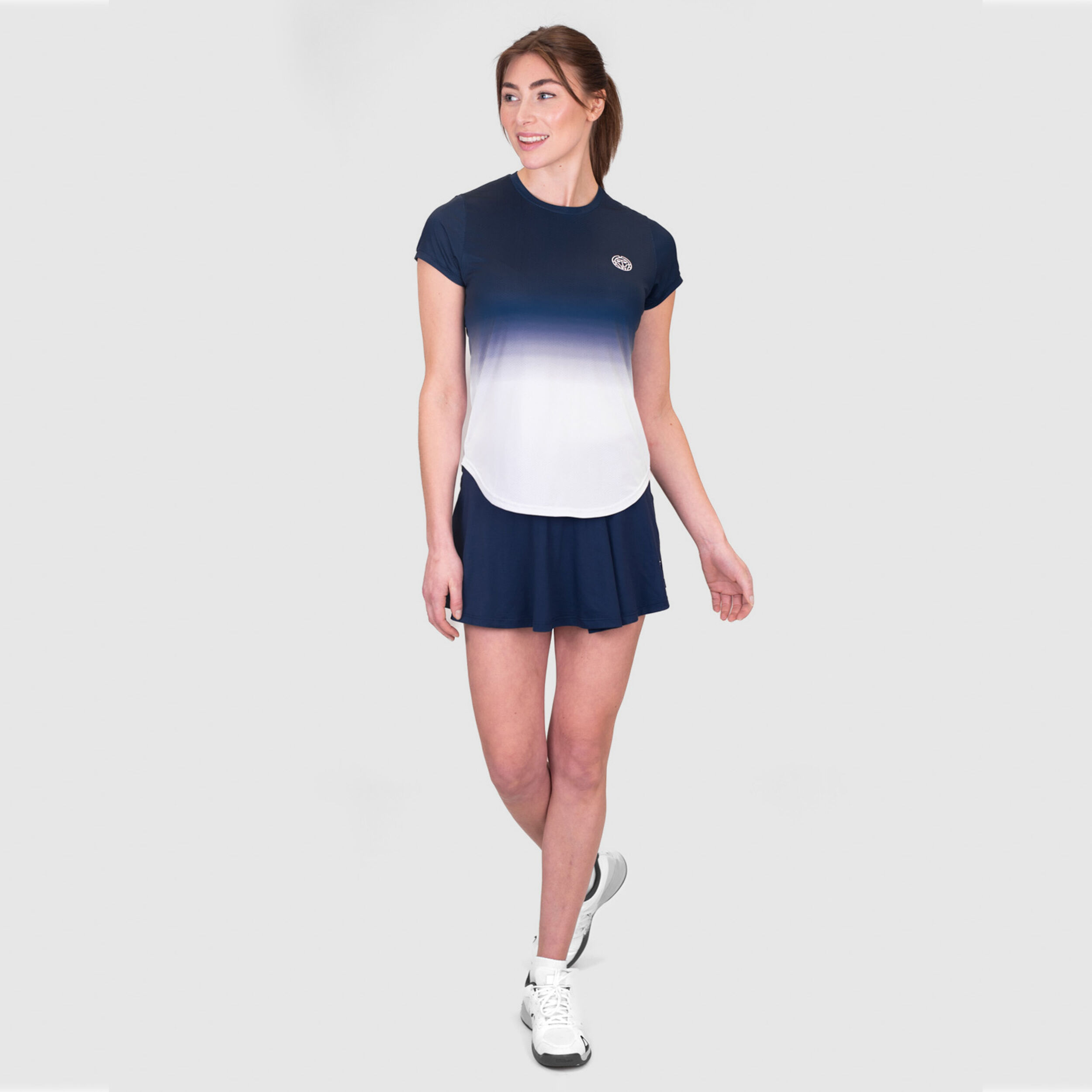 BIDI BADU Crew Gradiant T-shirt Femmes - Bleu Foncé , Blanc
