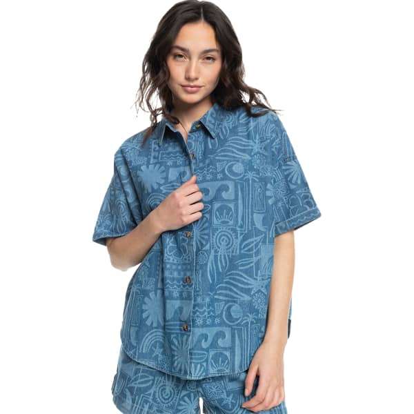 Chemise ROXY BEACH NOSTALGIA DENIM W MEDIUM MEDIUM BLUE