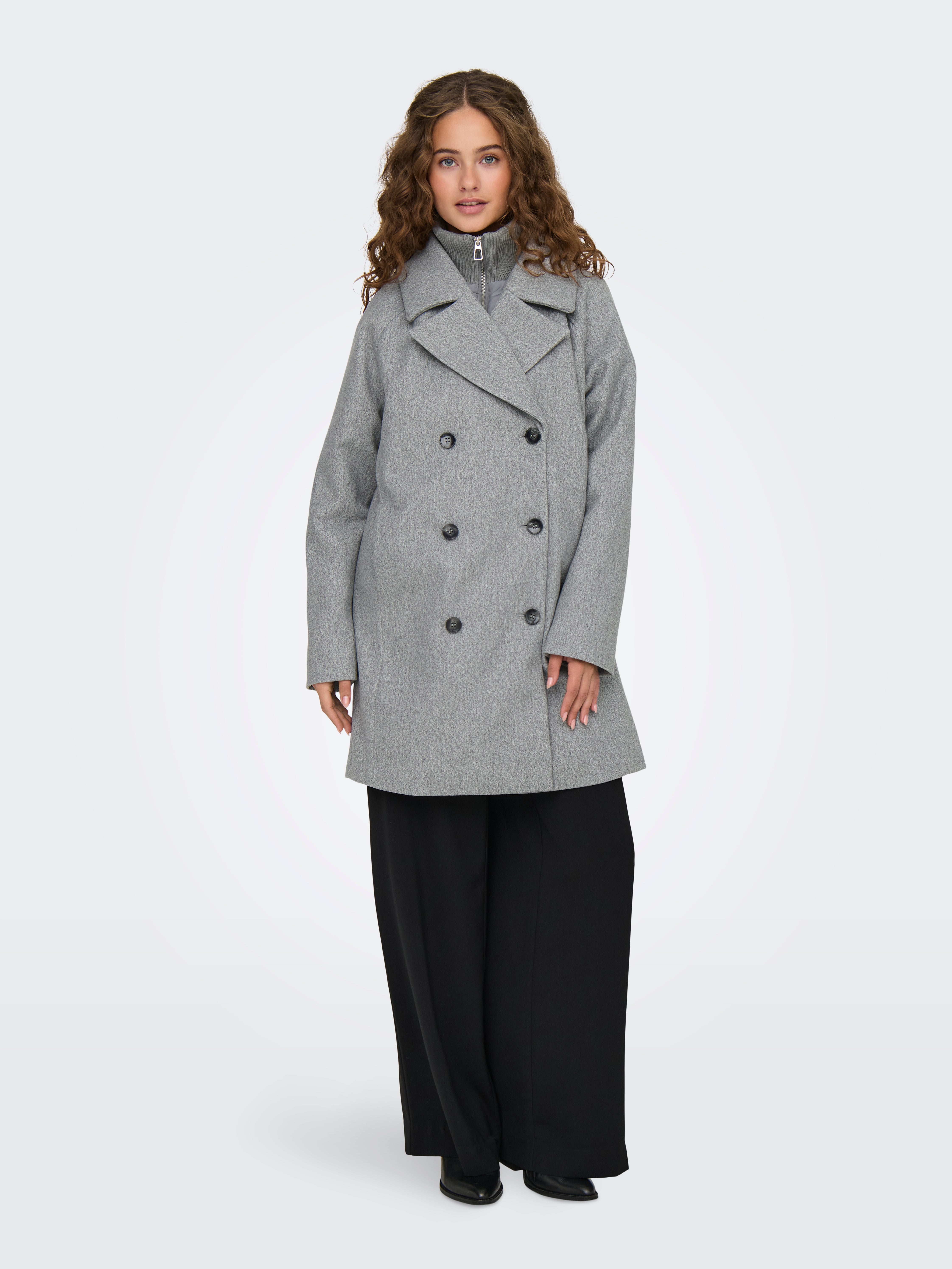JDYHANNAH Mantel Medium Grey Melange