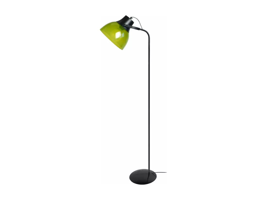 Lampadaire articulé métal noir,ambre 150 cm.