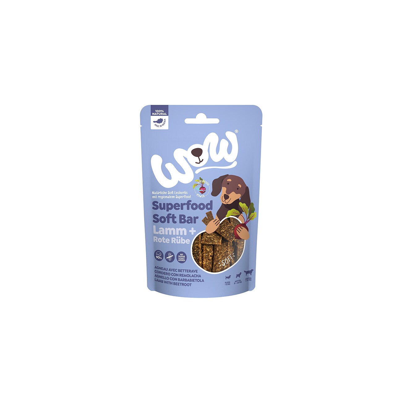 WOW Superfood Soft Bar 150 g Lamm