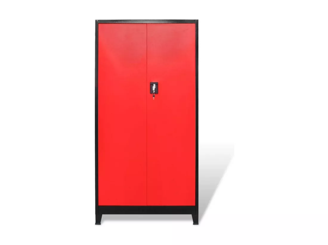 Armoire à outils avec noire 90 x 40 x 180 cm 02_0003802