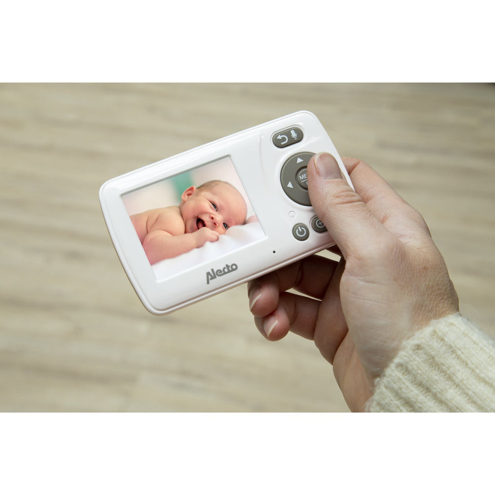 Køb Alecto White/Taupe Video Babyalarm 2,4 Tommer Farve Display