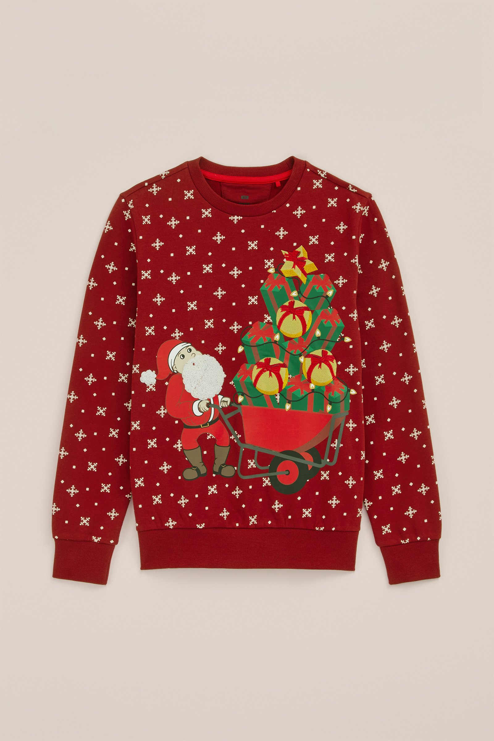 Jongens sweater met dessin WE Fashion Donkerrood
