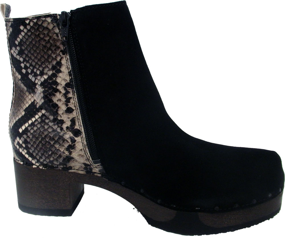 Stiefelette Softclox JAEMI Kaschmir/Animalprint schwarz