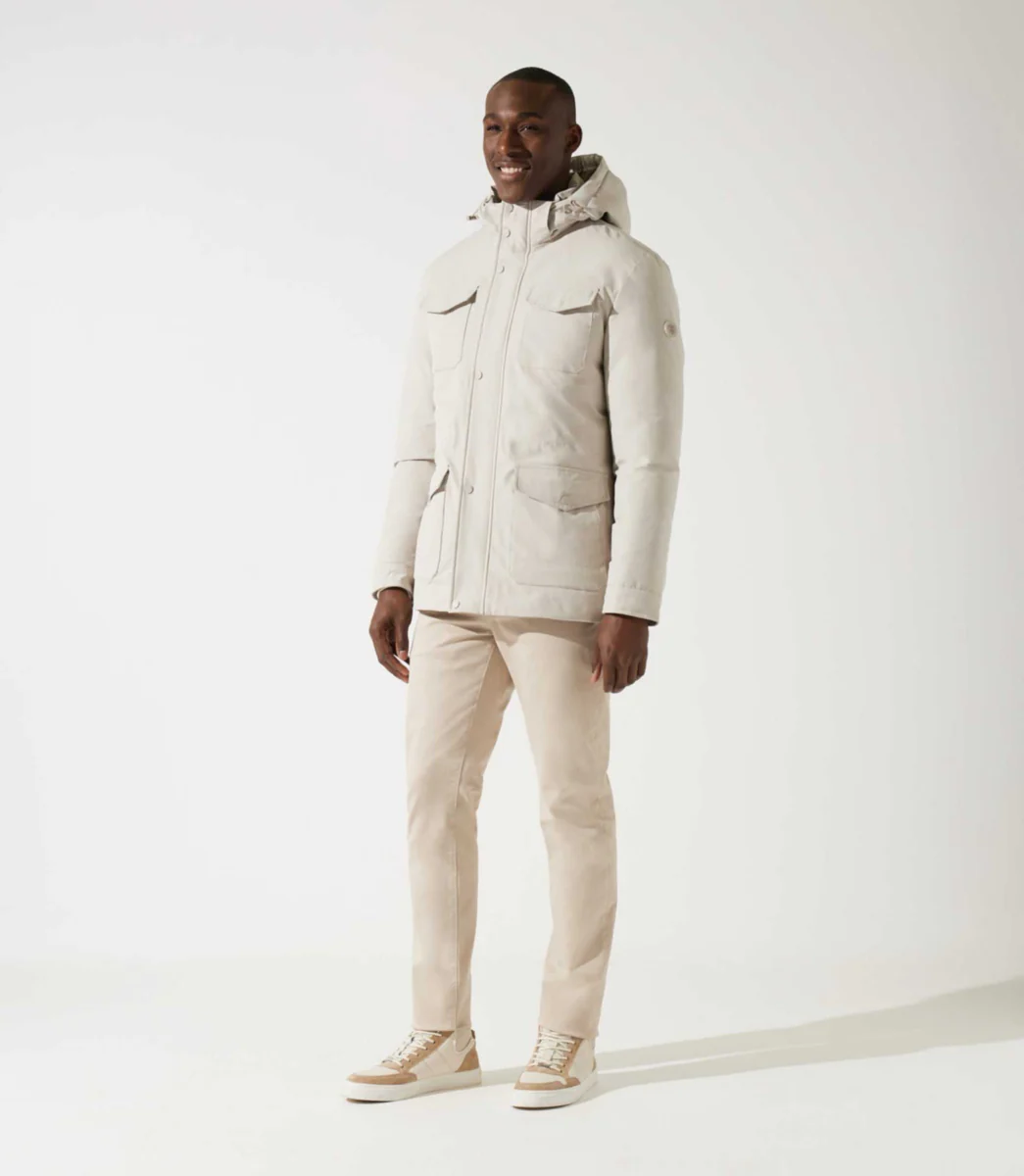 Parka longue 4 poches écru MIRAN