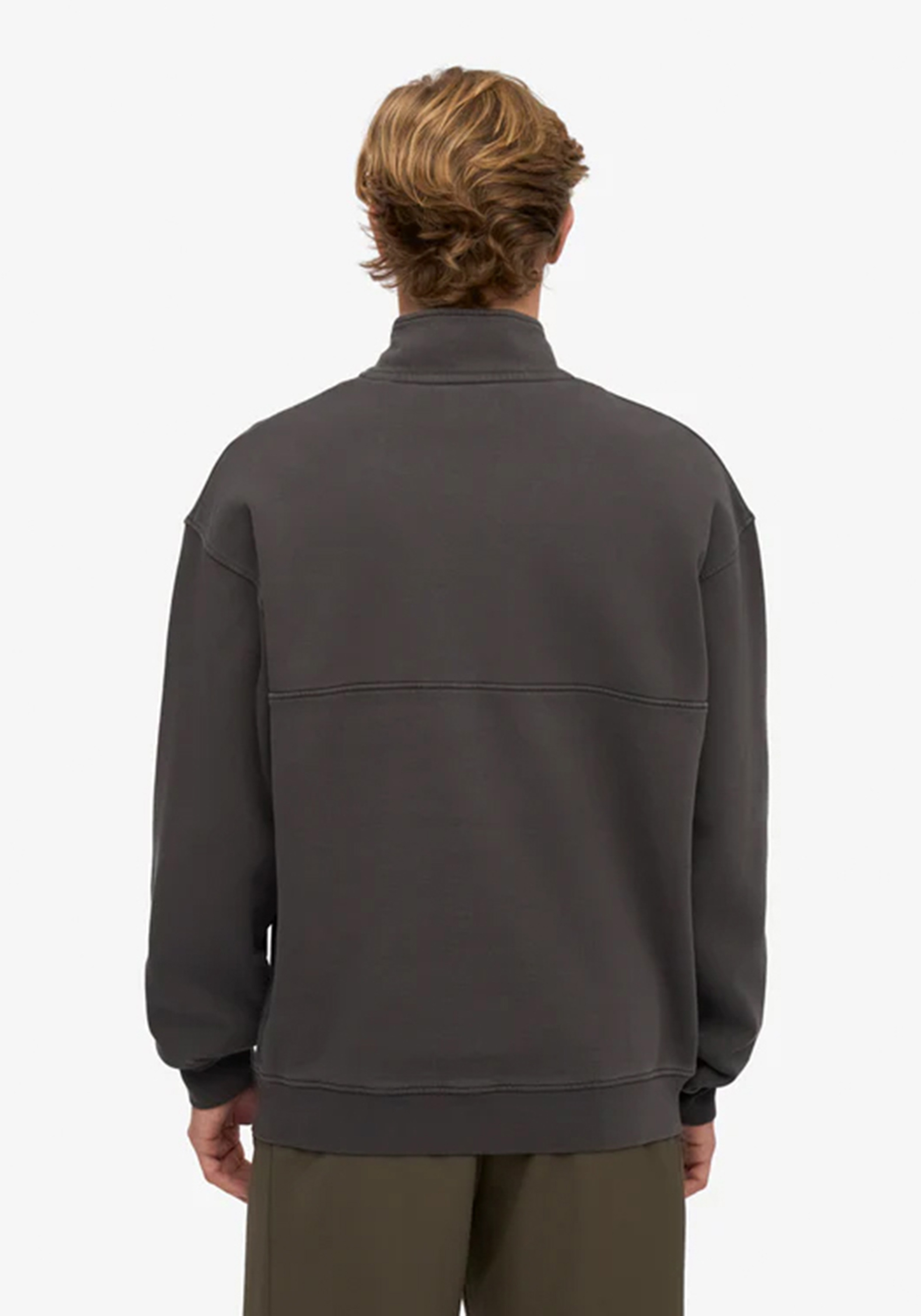 Colorful Standard Quarter-Zip Sweatshirt Lava Grey