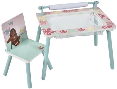Disney Vaiana Skrivebord med Stol, Blå