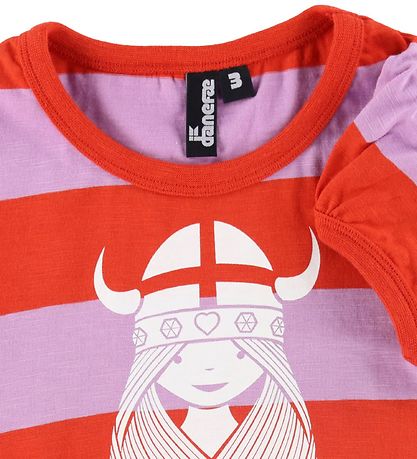 Danef? Kjole - Danevesterbro - Bright Red/Soft Viola