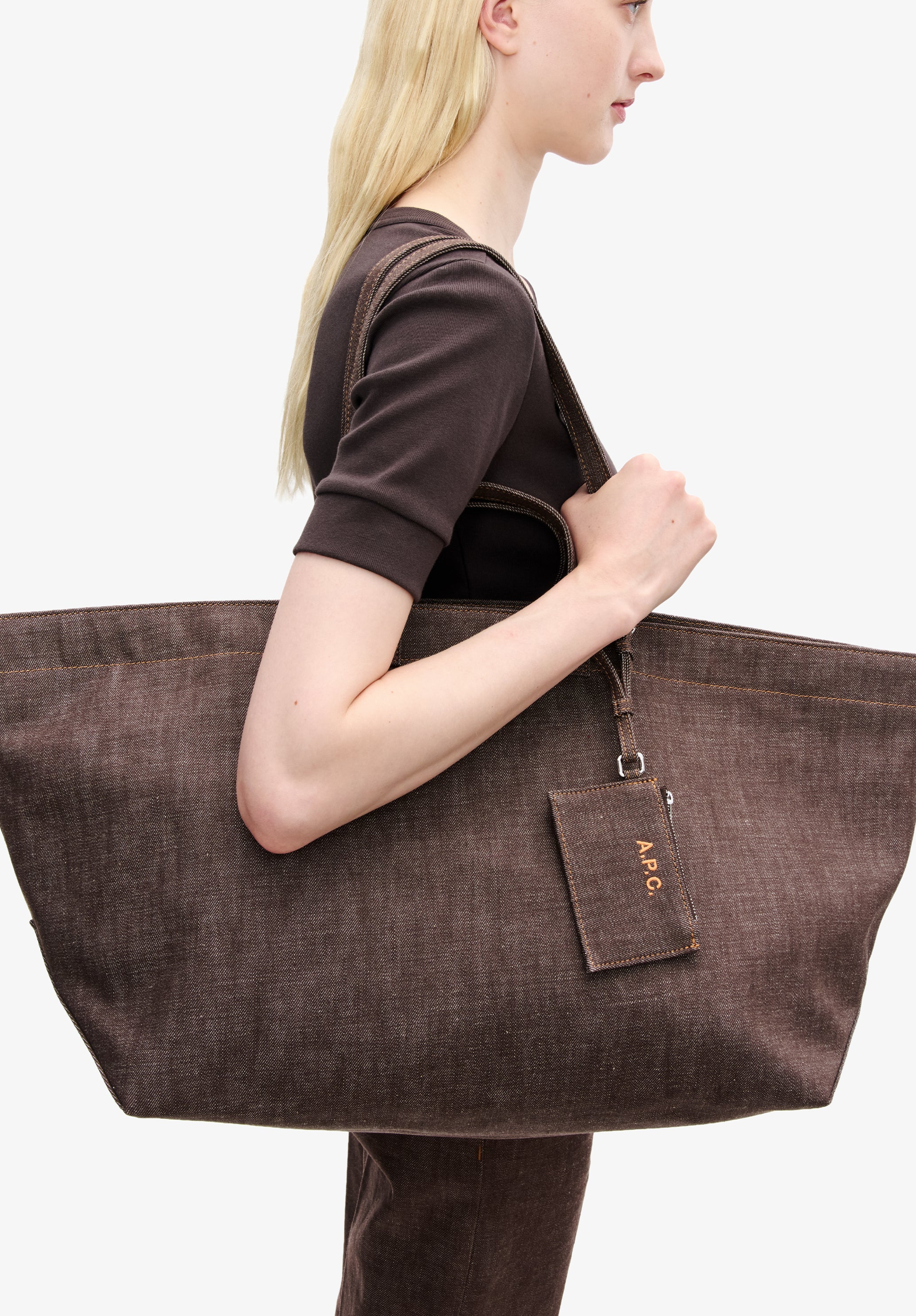 Sac Le Drummer Toile Small - Marron fonce