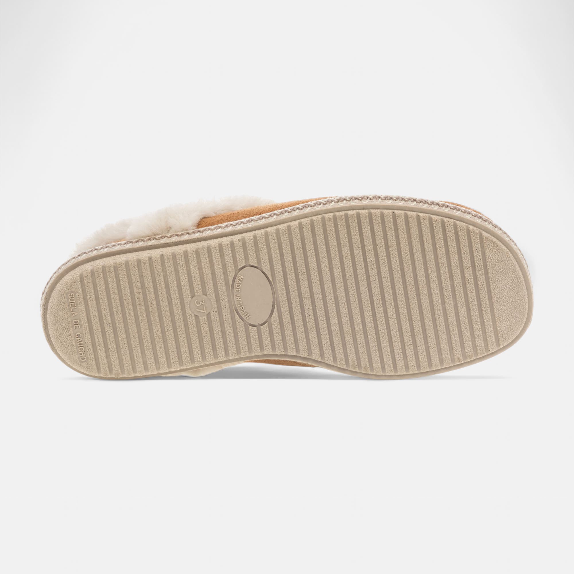 Pantoufles botillons Femme camel