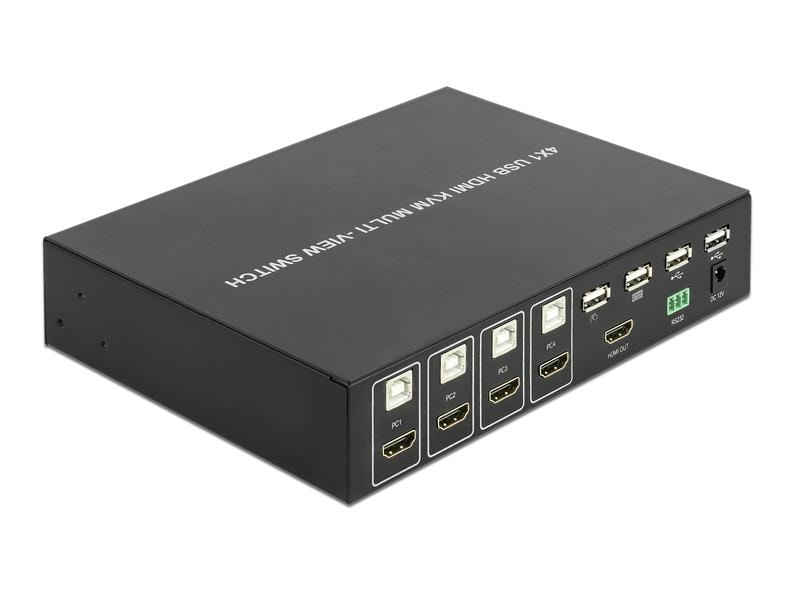 Delock KVM Switch 4 in 1 Multiview Switch 4 Port Delock KVM 4 in 1 Multiview Switch 4 x HDMI mit USB 2.0