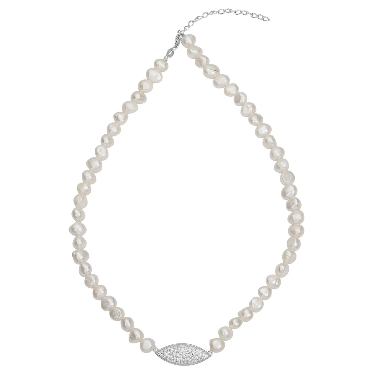 Collier en Argent avec perle d'eau douce blanc