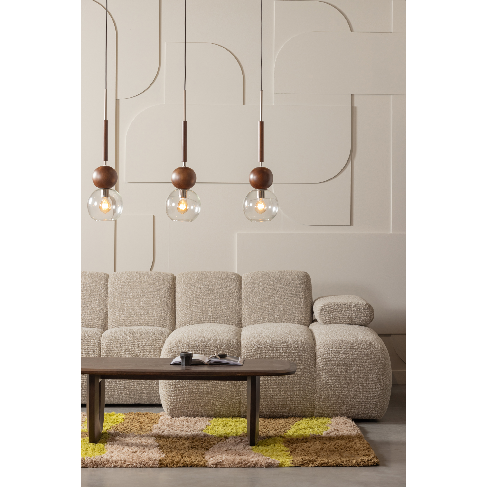 Chaise Longue Mojo Mojo Chaise Longue Rechts - Geweven Ribstof - Donkerzand