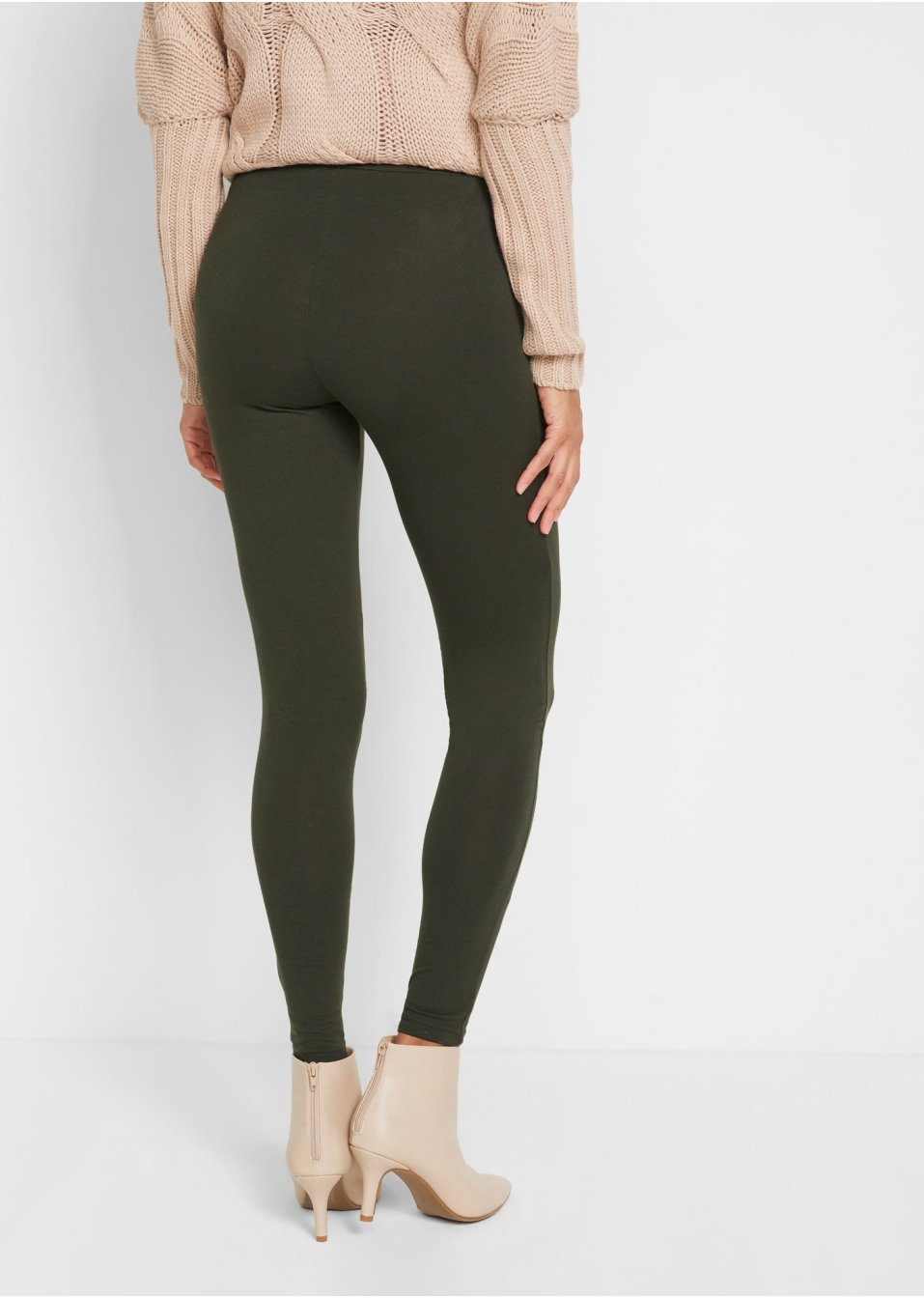 Legging avec taille confortable et zips décoratifs