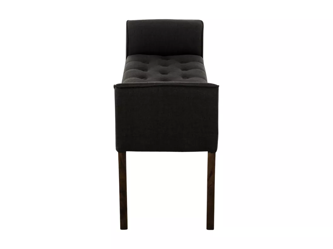 Banquette - Similicuir & Bois - Gris foncé - Cleopatra