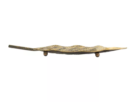 Centre de table en métal doré 56x22x3.5h