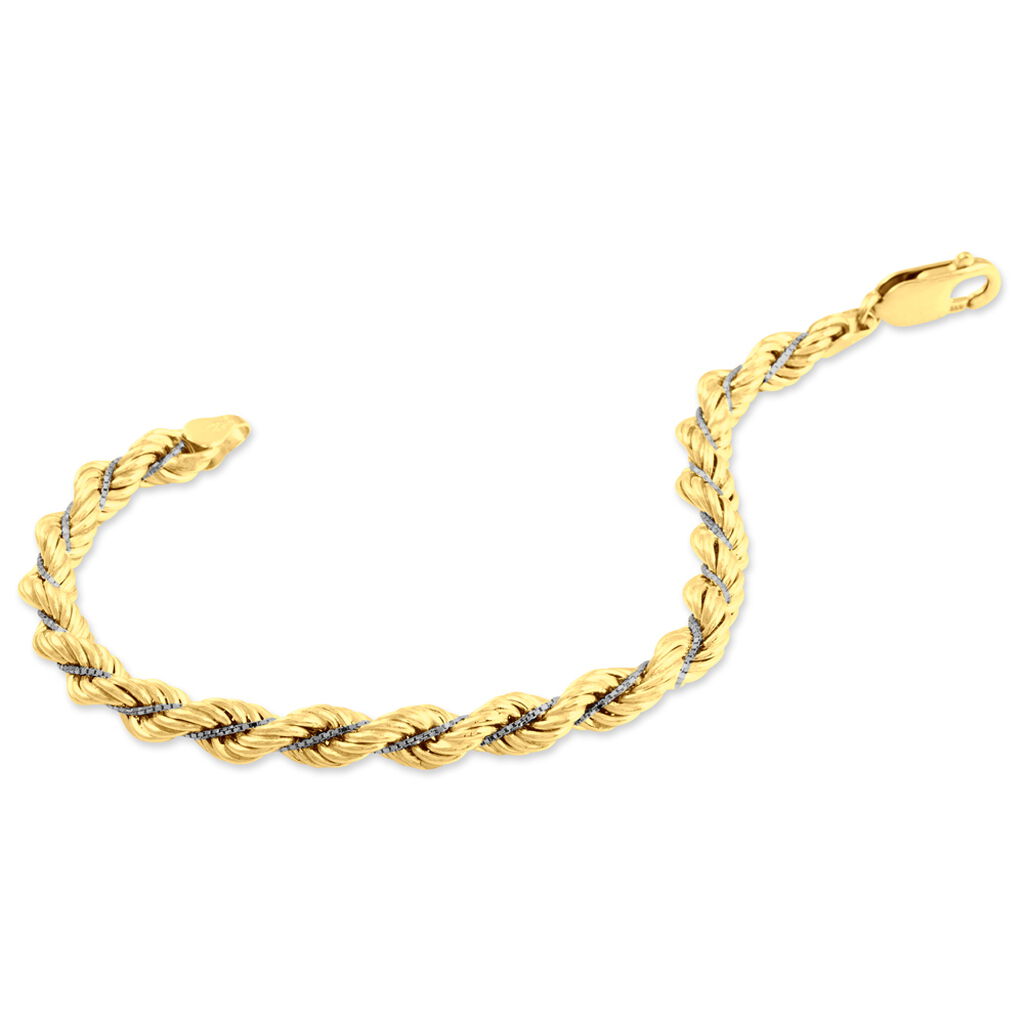 Bracelet Jerry Maille Corde Et Venitienne Or Bicolore