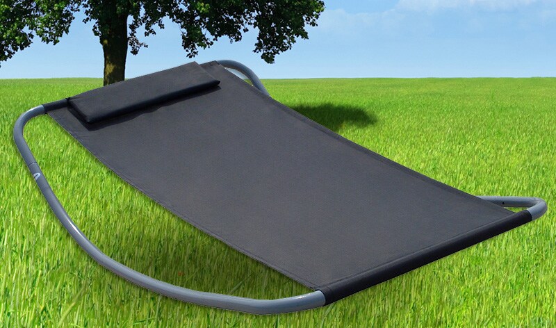 XXL Gartenliege XXL 200x130x32 cm Wippliege mit Metallgestell