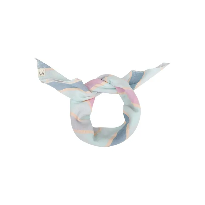 Jenest Foulard Bandana Rayé | Vert Menthe