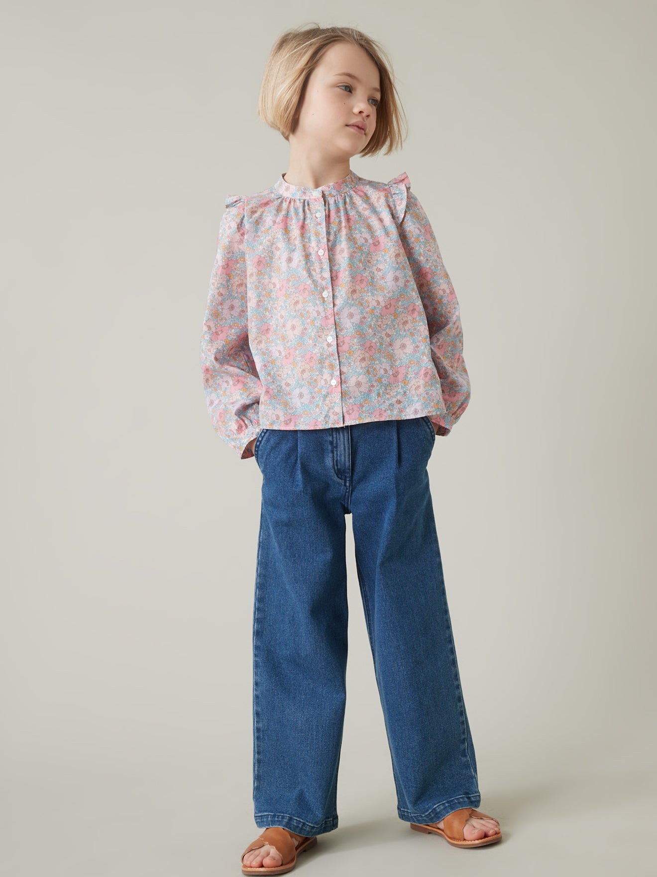 Blouse Fille en tissu Liberty Meadow Song