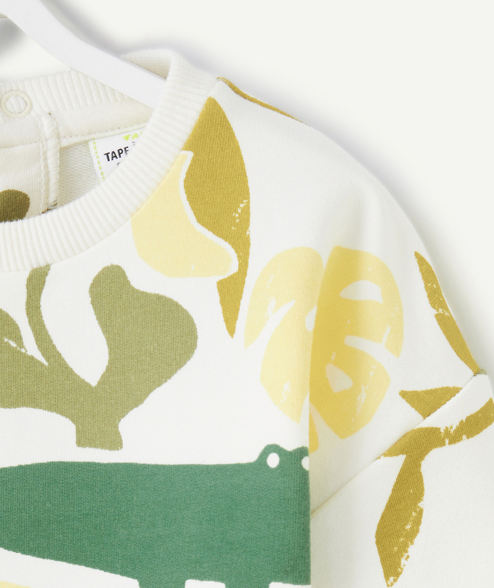 SWEAT MANCHES LONGUES BÉBÉ GARÇON EN FIBRES RECYCLÉES IMPRIMÉ ANIMALIER