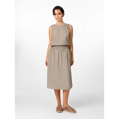 Damen-Midirock breiter Bund, Sand