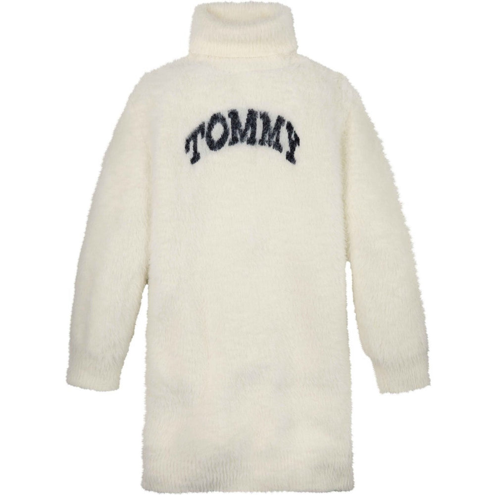 Køb Tommy Hilfiger Ivory Petal Turtleneck Fluffy Sweat Kjole