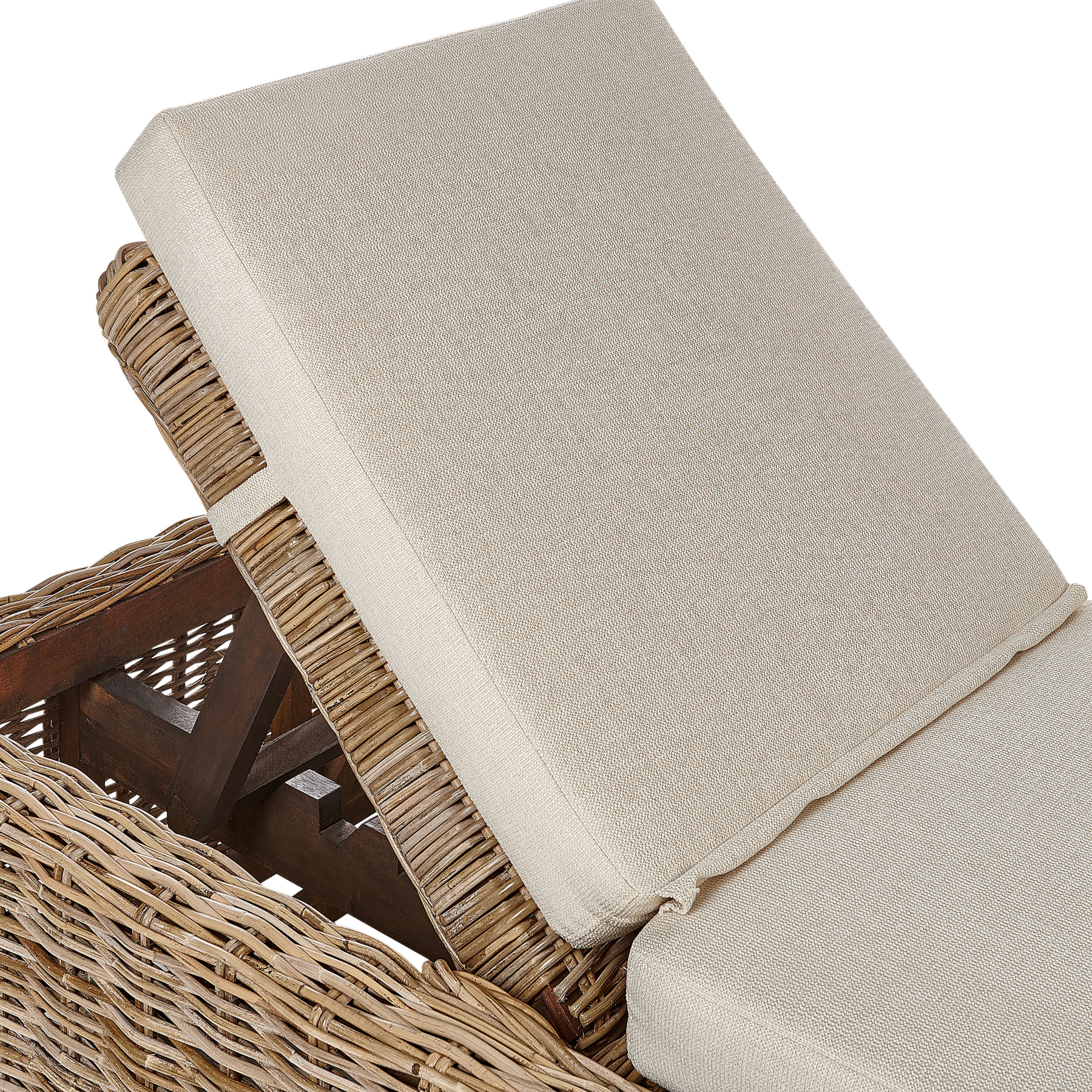 Beliani - PALESE - Ligstoel - Taupe - Rotan