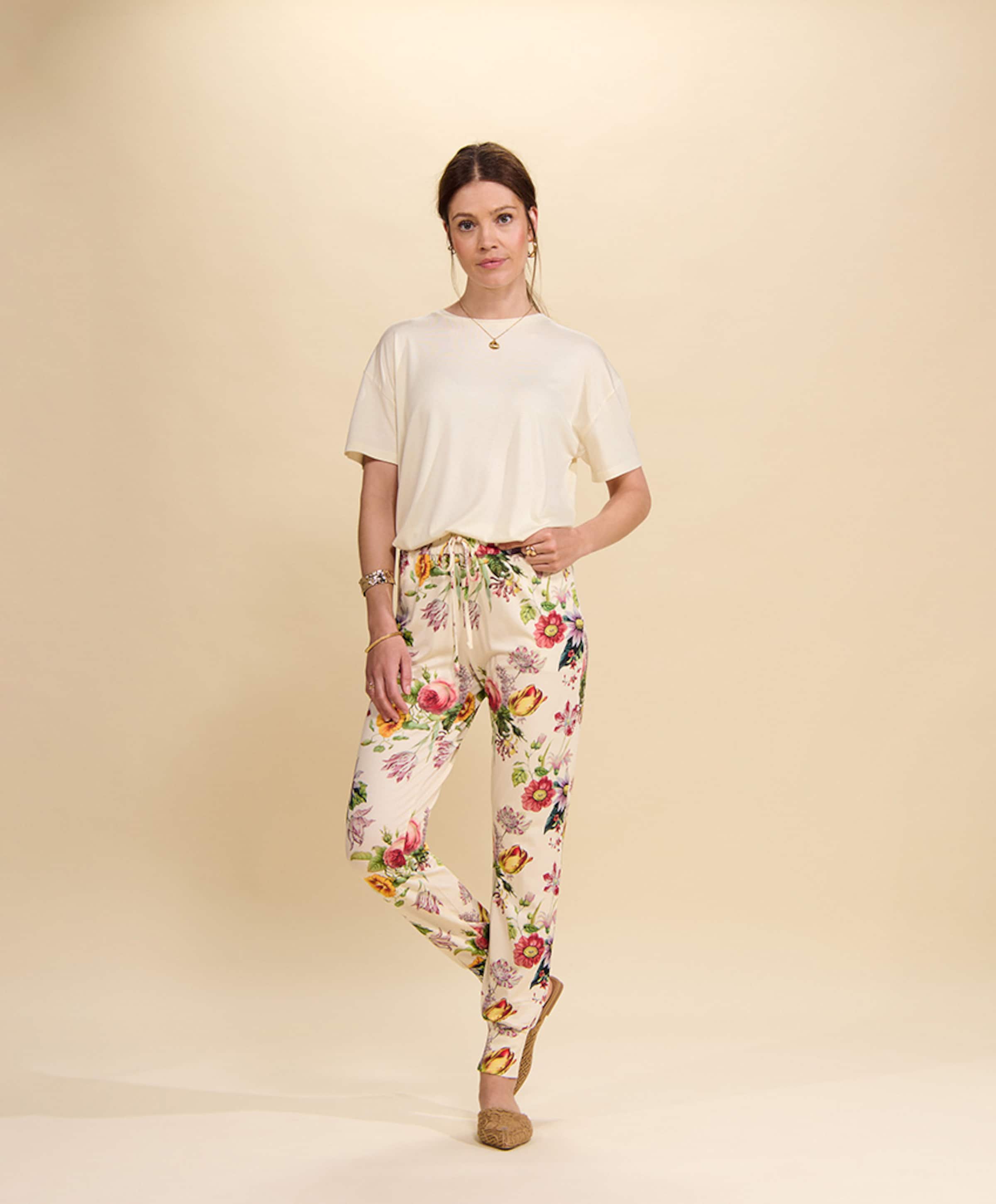 Essenza Dames pyjamabroek ecru