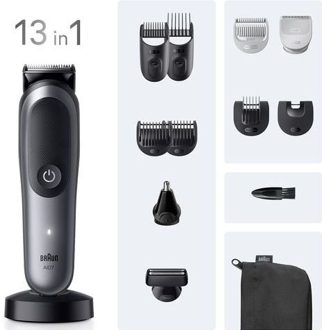 Braun - AIO Series 7 - 13-in-1 Verzorgingsset - Zwart - Waterdicht - Li-Ion Batterij