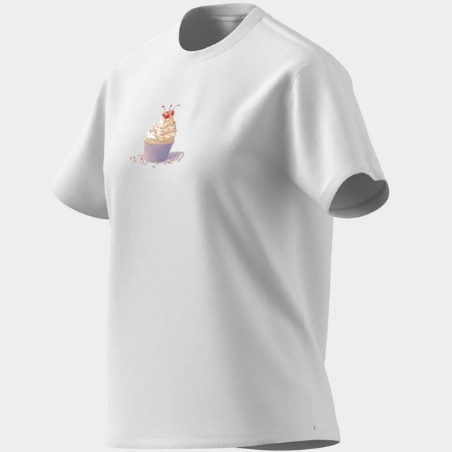 adidas Sportswear T-Shirt »W CO CUPCK T«, mit Cupcake Motiv, aus weicher, leicht dehnbarer Baumwolle