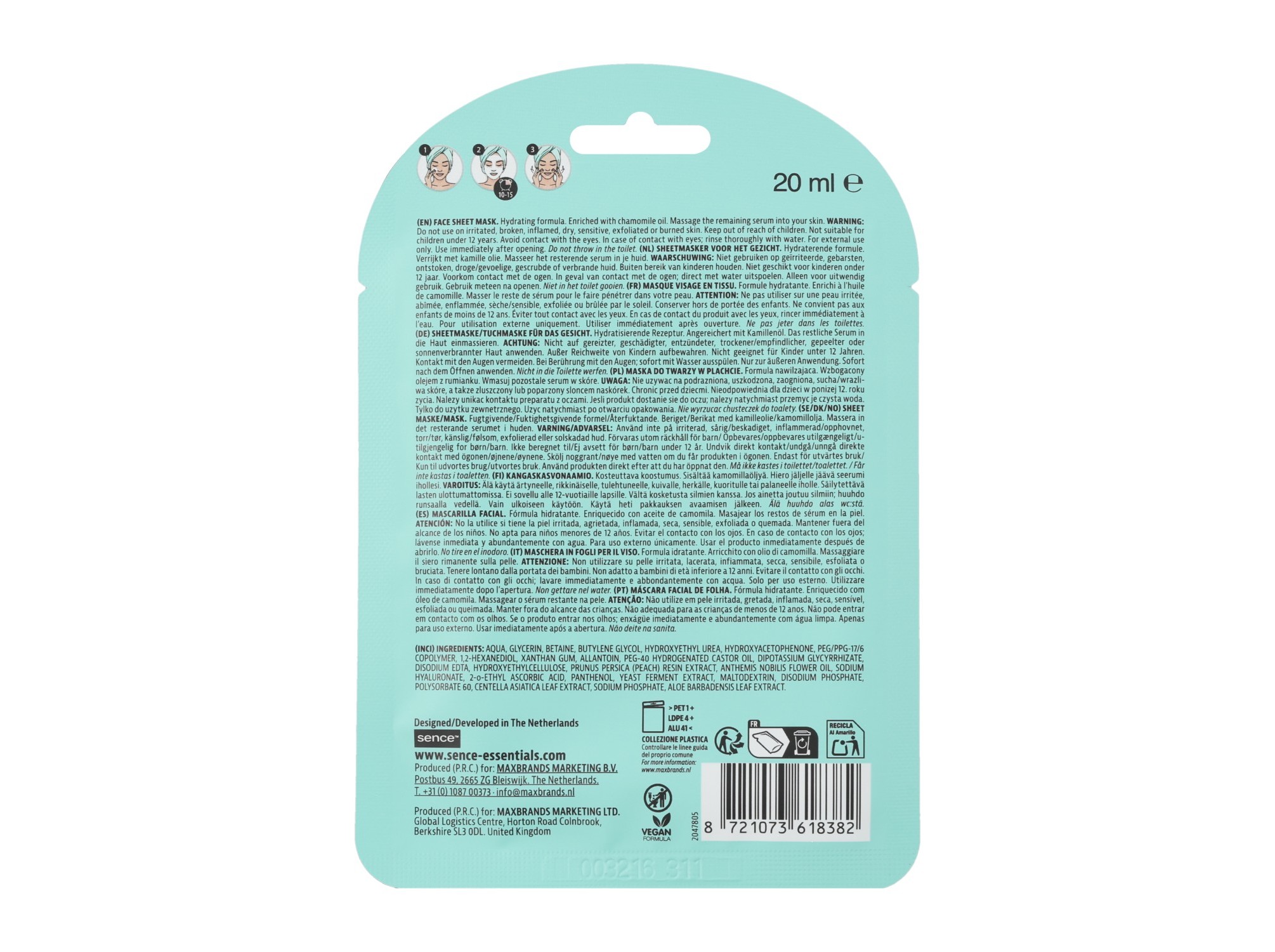 MÁSCARA FACIAL SENCE COLLECTION OCEAN WHISPER