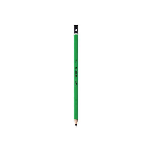 BIC Crayon papier CRITERIUM 550, mine 2B, corps vert hexagonal - Lot de 12
