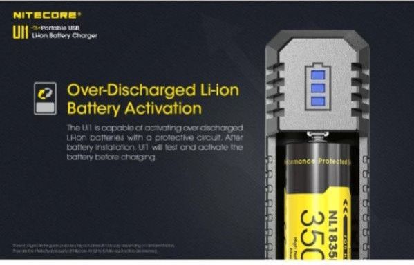 Nitecore - UI1 - USB Oplader - Compact - Voor Li-Ion en IMR Batterijen