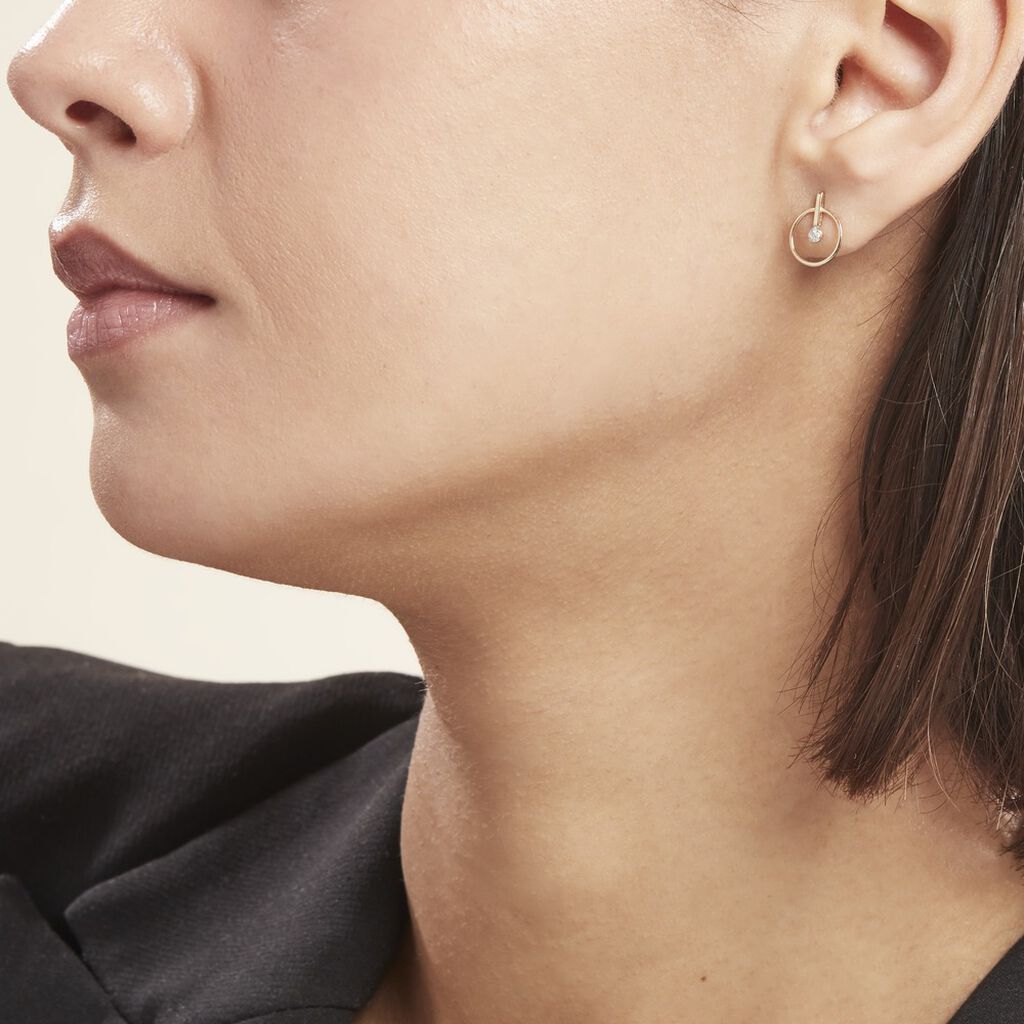 Boucles D'oreilles Or Jaune Adrienn Diamants