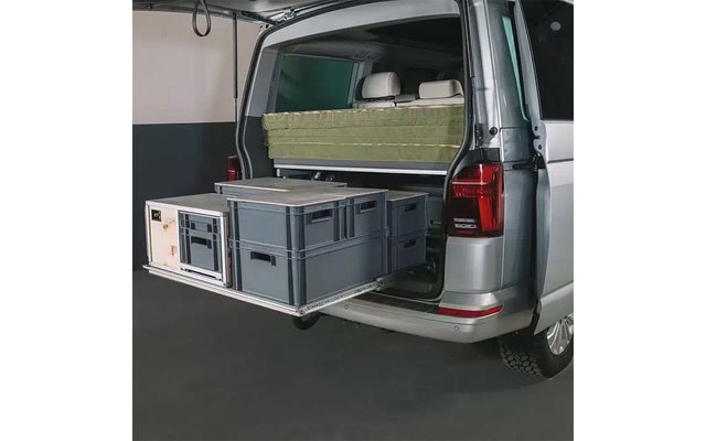 easygoinc. vanlife.module SLIDEOUT Heckauszug gesamte Breite für VW T5-T6.1 California Beach & Ocean