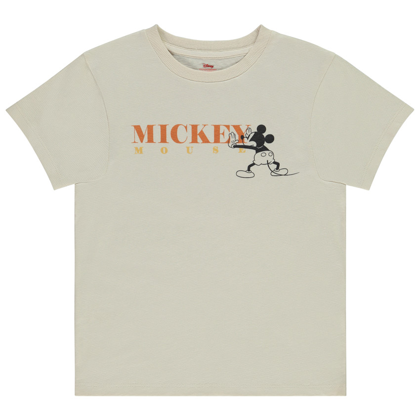 T-shirt manches courtes unies print Mickey  pour garçon