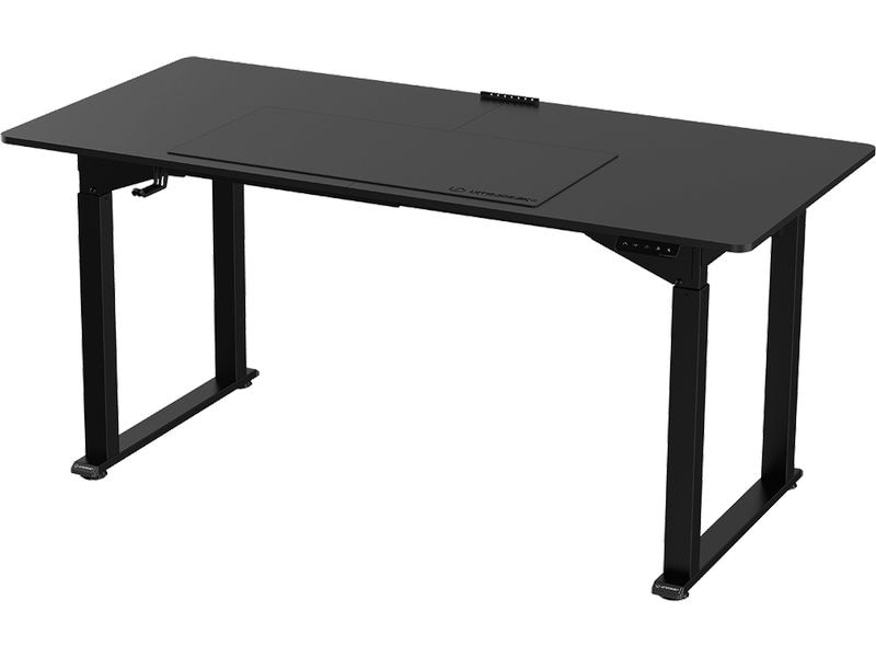 Ultradesk Gaming Tisch Uplift Schwarz Robuster Gaming-Tisch mit elektrischer und stufenloser Höhenverstellung