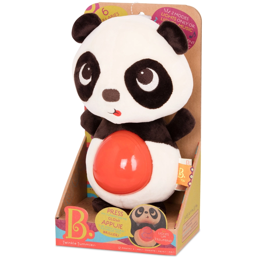 B.TOYS B. Twinkle Tummies - Panda mit Licht und Sound Mehrfarbig