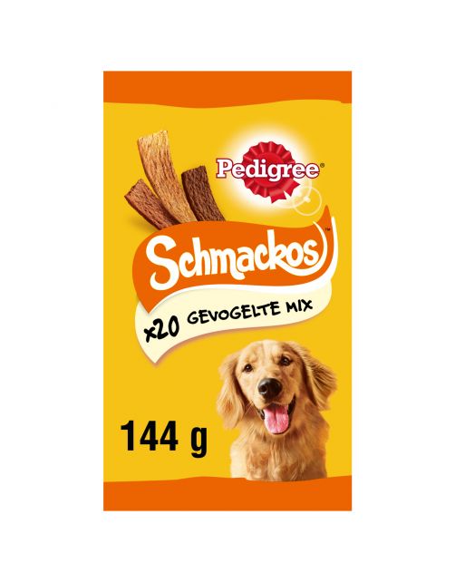 Pedigree Schmackos - Hondensnacks - Gevogelte 144 g