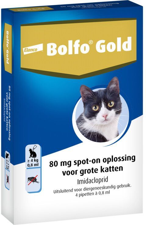 Bolfo - Gold - Anti Vlooiendruppels - 4 pipetten - Voor Katten Vanaf 4 kg