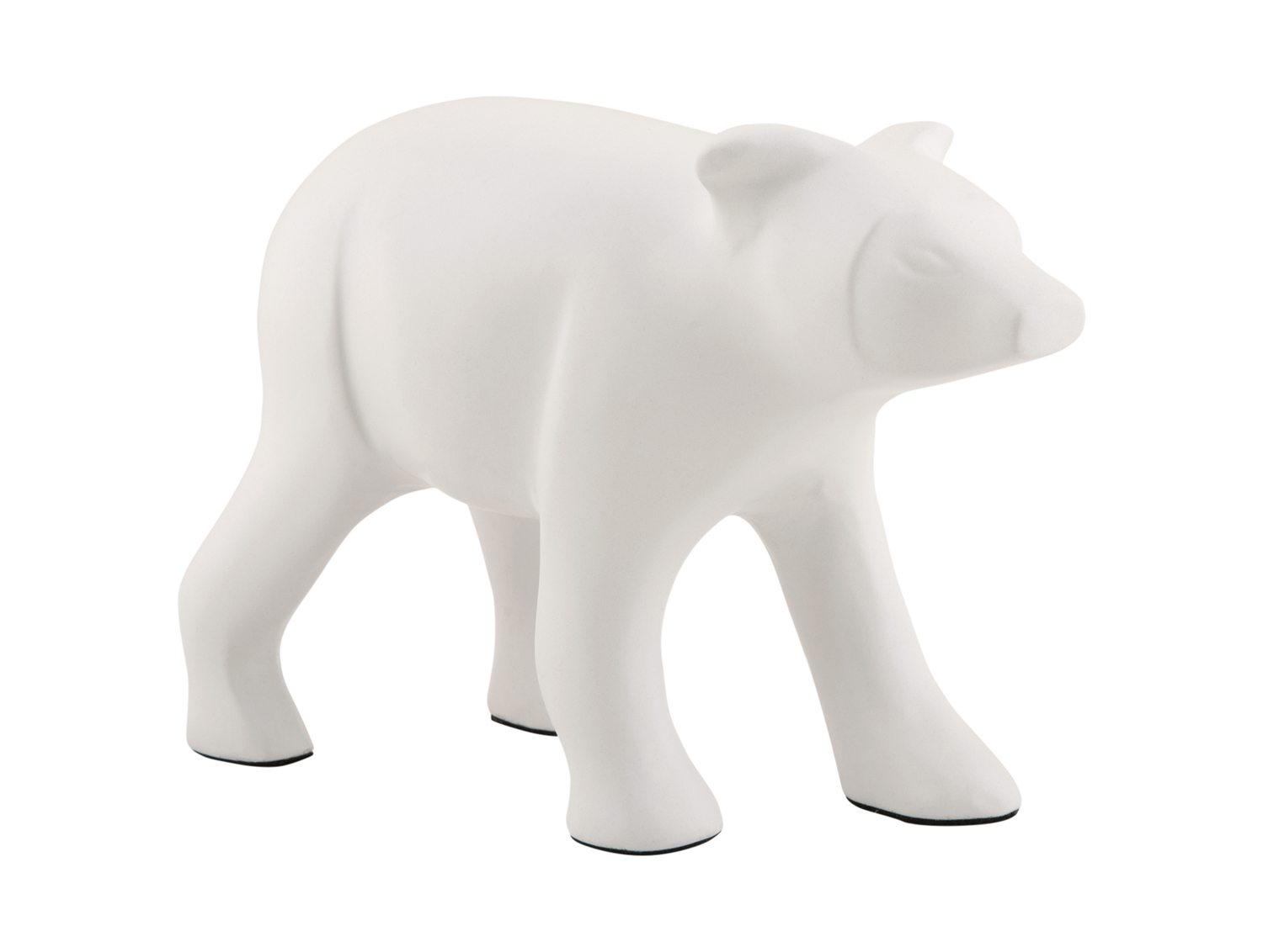 Statue Bear metal matt white