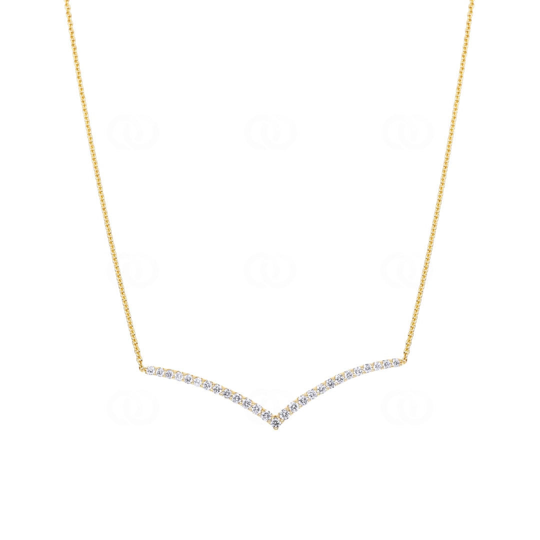 1.01 Karat Diamantencollier 750/18 K Gelbgold