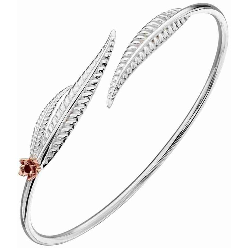 Bracelet feuilles en argent 925/1000