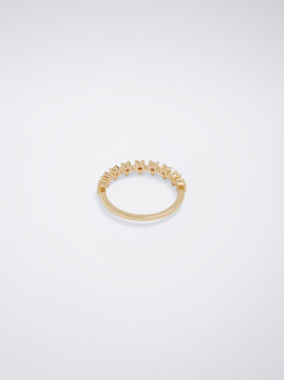 Anel com zircônia - Ouro